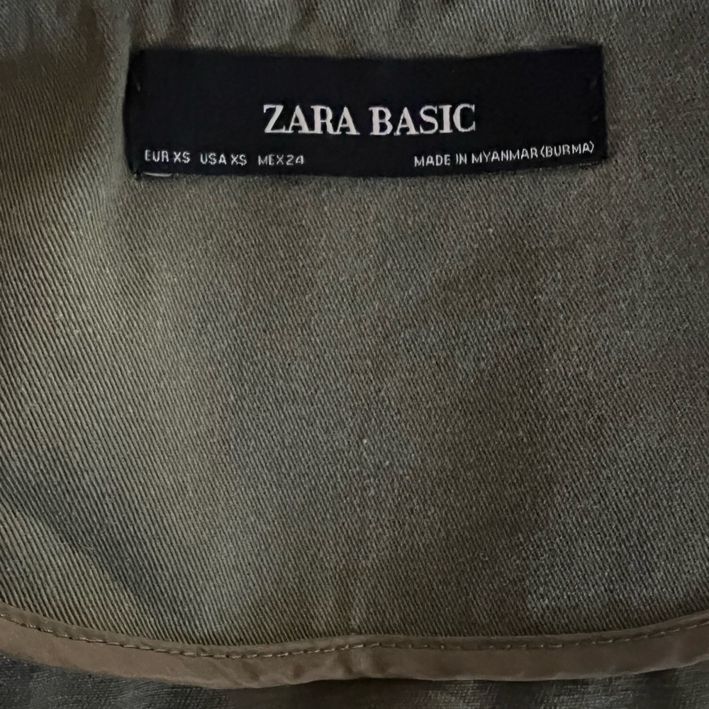 Zara Basic Army Green Zip Front Jacket - image 7